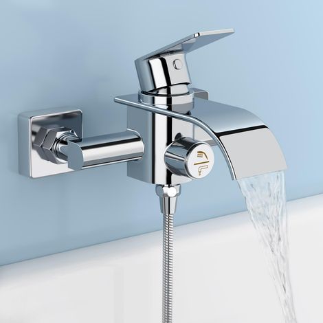 Robinet de Baignoire Cascade, Mitigeur en Laiton Chromé (1/5)