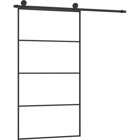 Maison Exclusive - Schiebetür mit Beschlag 102,5x205 cm ESG-Glas