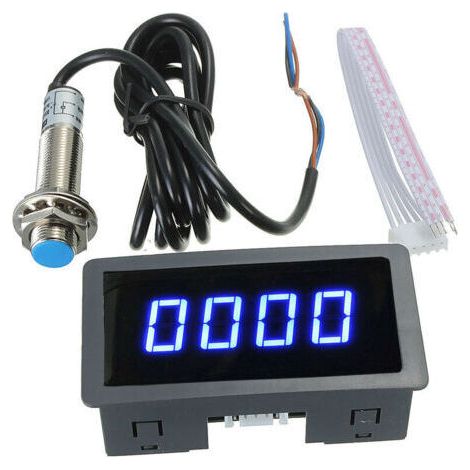 BARKBUSTERS Compteur de vitesse tachymètre numérique bleu 4 LED + capteur de commutateur de proximité Hall (1/4)