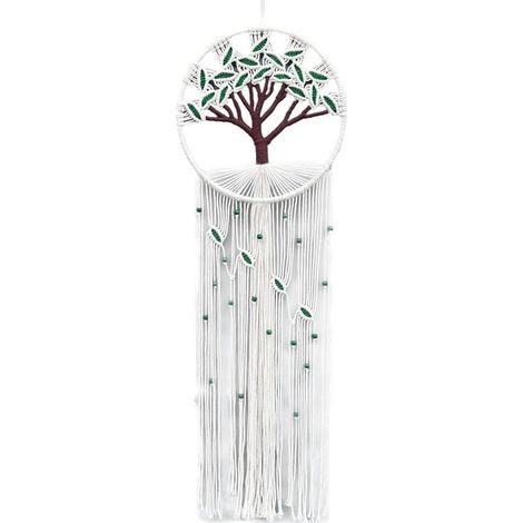 Lntyq Attrape-rêves en Macramé Arbre de Vie Attrape-Rêves BohèMe Fait à La Main Capteur de Reves en Plumes pour Salon, Chambre à Coucher, Chambre d'enfant, Chambre d'enfant (1/4)