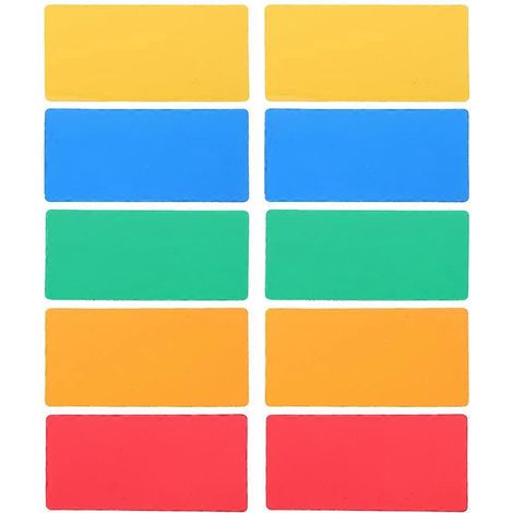 Lot de 10 étiquettes mémo magnétiques colorées pour tableau blanc d'entrepôt ou de salle de classe-7X4CM (1/3)