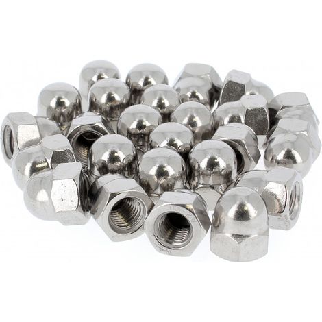 Sachet de 25 Ecrous Borgnes M10 Inox A2 DIN 1587