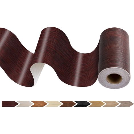 Ruban de réparation de grain de bois (10 cm × 1000 cm), ruban adhésif de réparation pour tables, plinthes, portes, fenêtres et sols avec grattoir en plastique (palissandre rouge) (1/5)