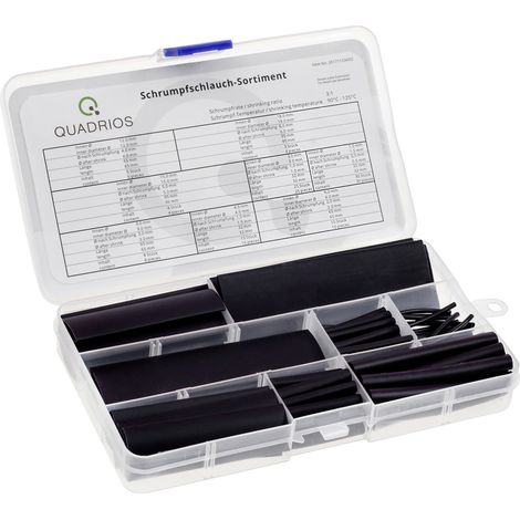 Quadrios 201711CA002 Schrumpfschlauchsortiment Schwarz Schrumpfrate:3:1 1 Set (1/5)