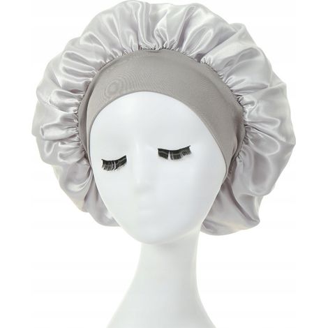 Gorro/toalla para secar el cabello durante la noche despu茅s del ba帽o (color gris)