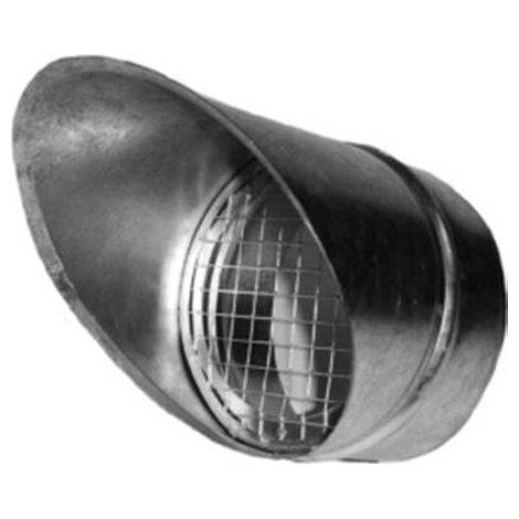 auvent pare pluie en galva diamètre 125 mm