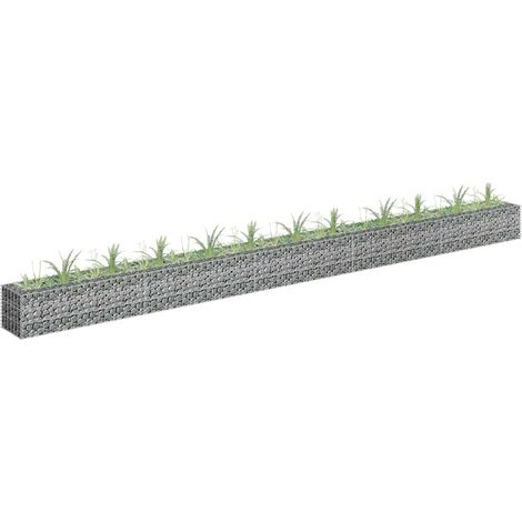 Potager surélevé en gabions, acier galvanisé, 450×30×30 cm (1/5)