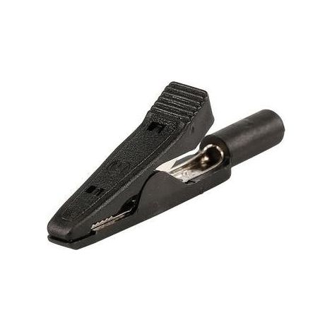 SKS Hirschmann Pinza cocodrilo miniatura negra eléctrica