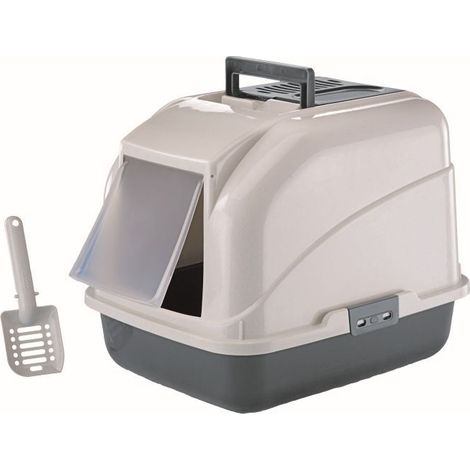 Nobby Katzentoilette mit Filter grau 50 x 40 x 40 cm Haubentoilette