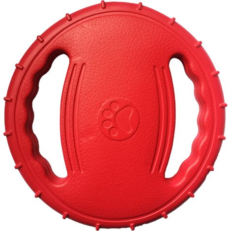 Disque volant pour chien, anneau d'entraînement en EVA avec double poignée, jouet volant flottant pour chien, idéal pour les activités de plein air. (1/5)