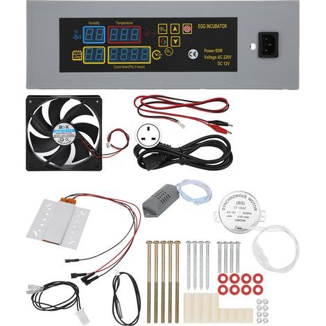 HTMC7 DIY Mini Incubateur Contrle de la température et tourneur d'ufs automatique Incubateur de volaille numérique220V UK Plug. (1/5)