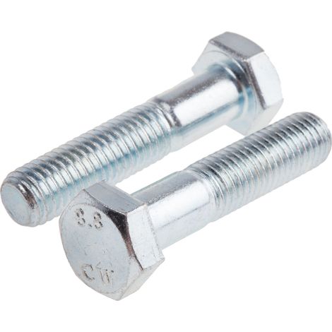Vis à tête hexagonale, Acier Galvanisé brillant, M10 x 65mm ( Prix pour Sachet de 25 ) (1/2)