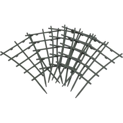 Lot de 6 treillis pour plantes d'intérieur, hauts et petits, empilables, en plastique, support pour plantes grimpantes en pot (1/5)