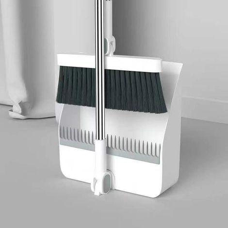 Balai pliant avec pelle à poussière intégrée, ensemble de nettoyage domestique, brosse sol et ramasse-poussière, manche télescopique, compact pour intérieur
