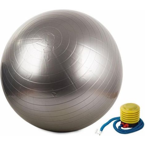 Ballon de gym (gris) - Ballon de yoga - Ballon de fitness - Pilates - Fitness - 60 cm avec pompe Renforcement musculaire/conditionnement/mobilité (1/3)