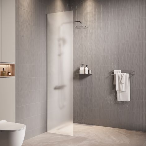 Douche à l’italienne Florida - 40 x 200 cm - Badplaats - Chrome