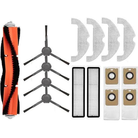 Brosse Principale - Brosse Latérale - Filtre Hepa - Vadrouille - Sac À Poussière - Pour Robot Aspirateur Dreamebot D10 Plus RLS3D - Lot Complet (1/4)