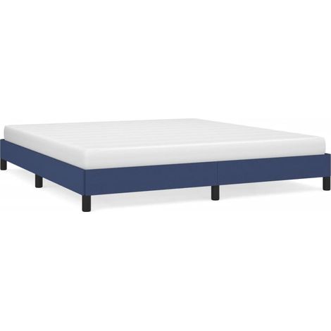 Maison Exclusive - Bettgestell ohne Matratze Blau 160x200 cm Stof