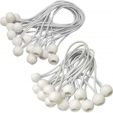 pair Tendeur Elastique - ZGEER - 30 Pcs - Blanc - pour Bannière, Bâche, Pavillon, Tente (1/4)