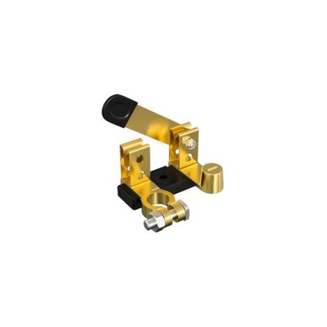 Interrupteur de batterie 12 V/24 V sur colonne supérieure, compatible avec voitures, bateaux, camping-cars et véhicules tout-terrain (pôle négatif, vertical). (1/2)