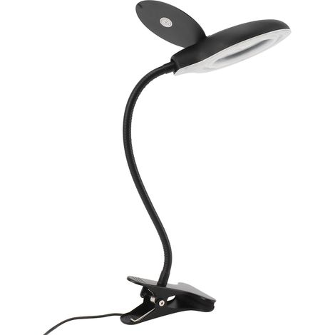 Loupe à pince avec lampe de bureau LED réglable en PP et fer léger pour le soudage, les loisirs créatifs et la lecture (1/5)