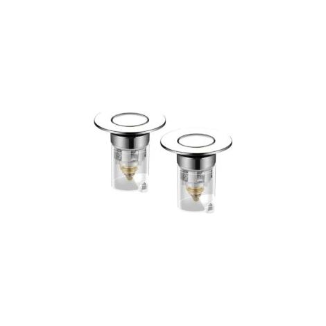 Set di 2 tappi per lavello, tappo di scarico in acciaio inox, nucleo di rimbalzo in acciaio inox, tipo a pressione - Crezuo