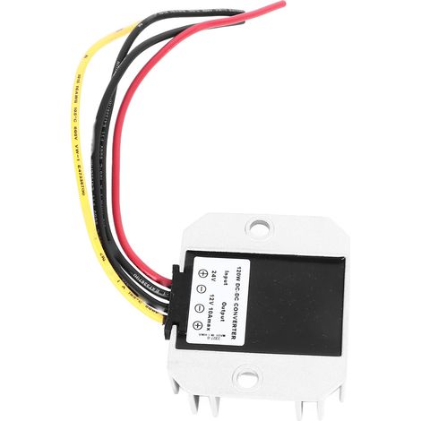 Convertisseur abaisseur 24V DC vers 12V DC régulateur tension 10A sortie alimentation pour équipement électrique boîtier aluminium (1/5)