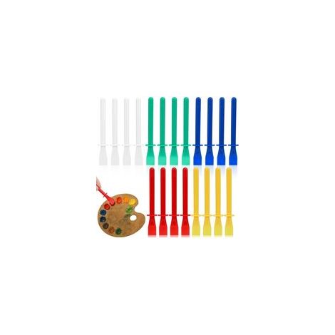 Ensemble de 20 Applicateurs de Colle, 5 Pinceaux et Épandeurs en Plastique pour Travaux Manuels Travaux sur Papier et Bois Projets Bricolage