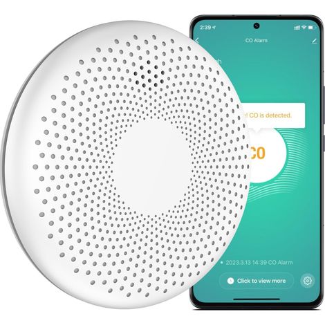 Smart Connect kombinierter Rauch- und Kohlenmonoxidmelder vernetzt – 10 Jahre Batterie – Feuer- und CO-Alarm, WLAN, Tuya und Smartlife