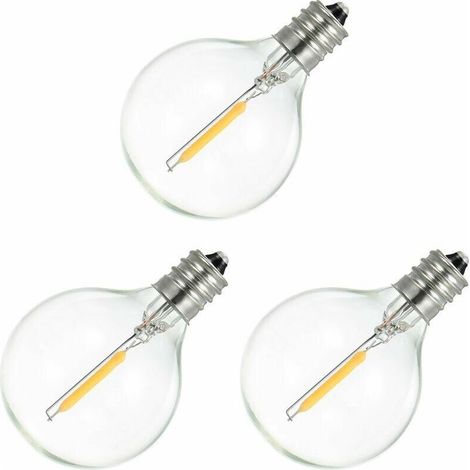 Ampoules Spécifiques Blanc Chaud, Lot de 3, AC220-230V 1W E12 G40. (1/5)