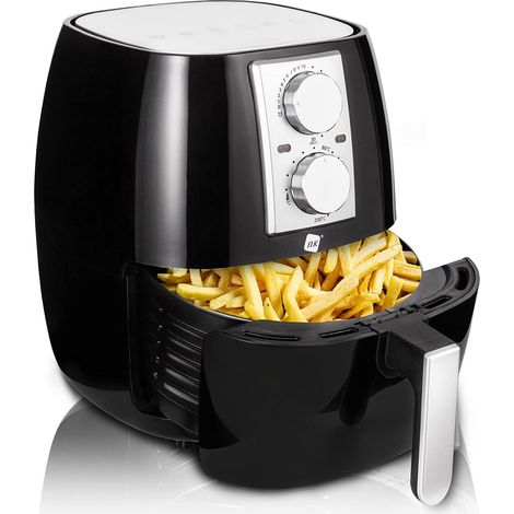 Friteuse mécanique sans huile 4,5L - Friteuse à air chaud XL, Facile à utiliser, 6 Programmes, 1500W, Température Réglable jusqu'à 200ºC (Livre de Recettes ESP/EN) - Lavable au lave-vaisselle (1/5)