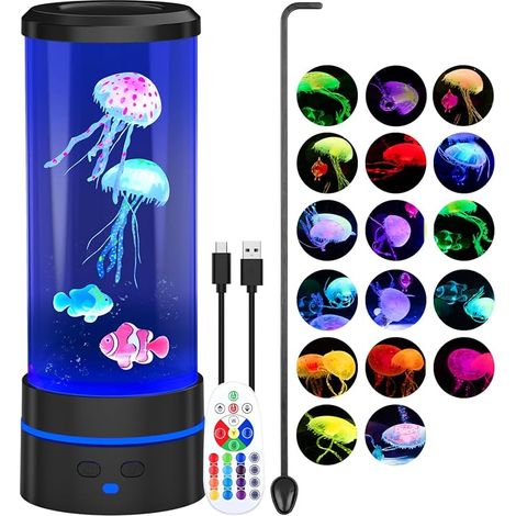 Lampada a forma di medusa con telecomando - 17 colori RGB (1/5)