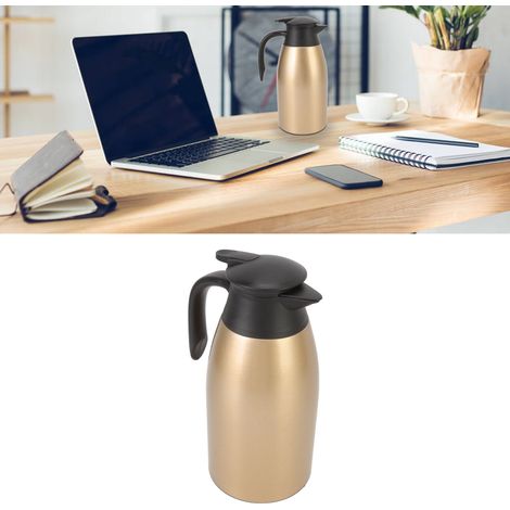 2-Liter-Isolierflasche aus Edelstahl 304, Thermoskanne, Kaffeemaschine, goldfarben (1/5)