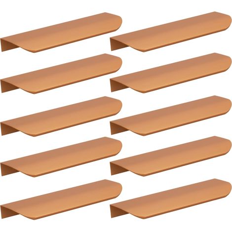 10 x 200 mm Möbelgriff mit Kupferkante (1/5)