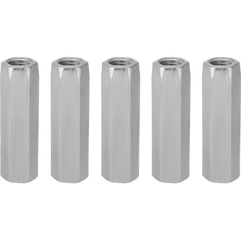 Écrou à Tige Longue 5 Pièces, écrou Hexagonal Long en Acier au Carbone M10 40/50, écrou à Douille Hexagonale, Fixations Filetées M10 (M1050) (1/5)