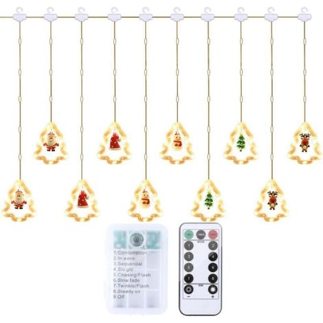 Guirlande Lumineuse Noël 50 LED 3M USB Étanche 8 Modes Éclairage Décoration Fenêtre Jardin Terrasse (1/4)