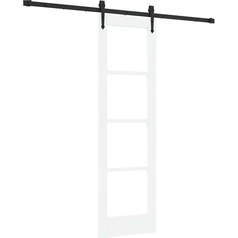 Maison Exclusive - Schiebetür Weiß und Schwarz 61 x 198,5 cm