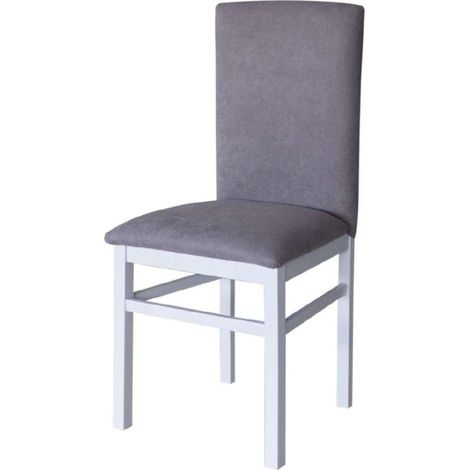 Pack 4 sillas Nivar tapizadas en tela gris. 95cm (alto), 44cm(ancho), 42cm(fondo) (1/2)