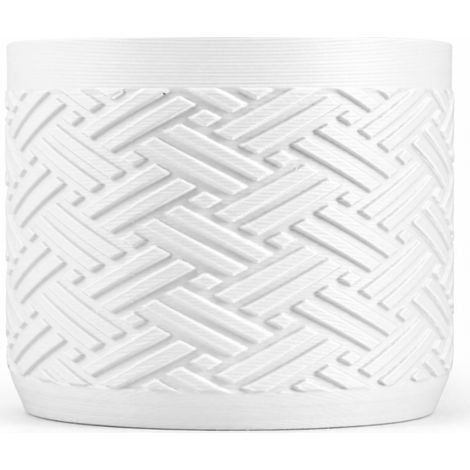 Cache-pot de fleurs tressé blanc, style japonisant scandinave moderne (1/3)