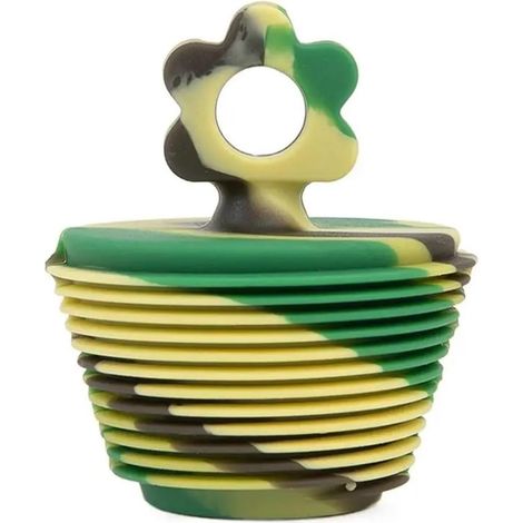 Cache trop-plein, silicone, vert, universel, pour trop-plein (1/5)