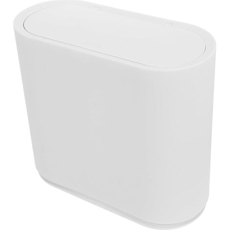 de cuisine avec couvercle à bouton poussoir pratique blanche