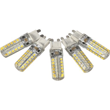 Ampoule Led G9 5W Silicone 48 Smd 2835 Lumière Blanche Chaude Pour Éclairage Intérieur Lot De 5 (1/5)