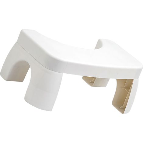 Tabouret de toilette antidérapant pour améliorer la posture, PP, blanc, pour bureau (1/5)