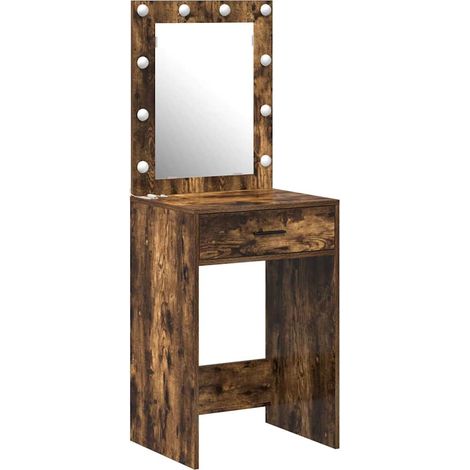 Maison Exclusive - Schminktisch Geräucherte Eiche 50 x 41 x 135 c