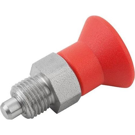 KIPP Arretierbolzen GR.0 D1=M08X1 D=4 Form A ohne Rastnut Kontermutter kurz (1/3)