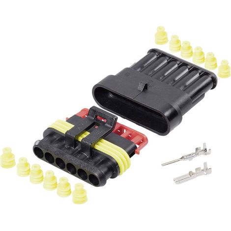 Set Superseal série AMP-Superseal 1.5mm TE Connectivity 30S007 Nbr total de pôles 6 Pas: 6 mm 1 set (1/2)