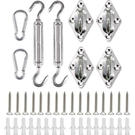 Befestigungszubehör für Schattensegel, Hardware-Kit, 40-teiliges Set für [457].