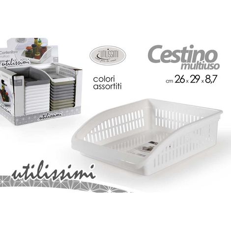 Contenitore organizzatore multiuso forato 26 x 29 x 9 cm 3 Colori (1/2)