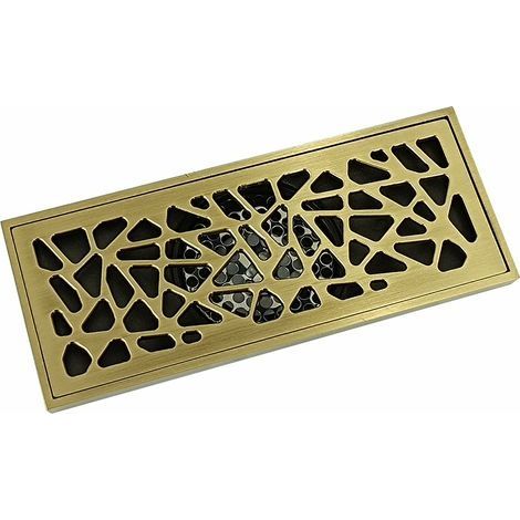 Caniveau de douche,siphon de sol grand déplacement tout cuivre anti-odeur, 820cm (1/4)