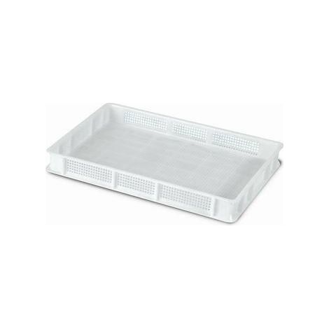 Cassetta service forata bianca impilabile 1880hd3 30 x 40 x 10 cm giganplast cassetta pizza impilabile per impasto